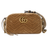 Small GG Marmont Crossbody, &pound;420, Handbags, Taupe, Velvet, Front view